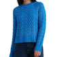 Lucky Brand Camiseta Feminina Manga Longa Gola Redonda Suéter Azul Tamanho P