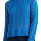 Lucky Brand Camiseta Feminina Manga Longa Gola Redonda Suéter Azul Tamanho P