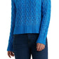 Lucky Brand Camiseta Feminina Manga Longa Gola Redonda Suéter Azul Tamanho P