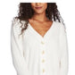 1.STATE Cardigan feminino com decote em V, branco