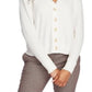 1.STATE Cardigan feminino com decote em V, branco