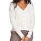 1.STATE Cardigan feminino com decote em V, branco