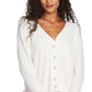 1.STATE Cardigan feminino com decote em V, branco