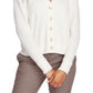 1.STATE Cardigan feminino com decote em V, branco