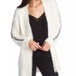 1.STATE Cardigan Feminino Whipstitch Eyelash Branco