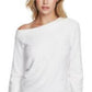 1.STATE Top feminino com decote ombro a ombro e detalhes embelezados, branco