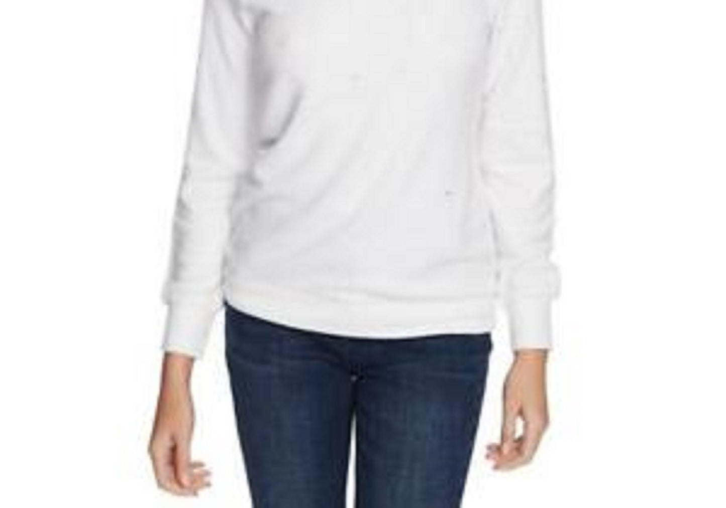 1.STATE Top feminino com decote ombro a ombro e detalhes embelezados, branco