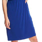 1.STATE Vestido tubinho feminino com decote em V azul