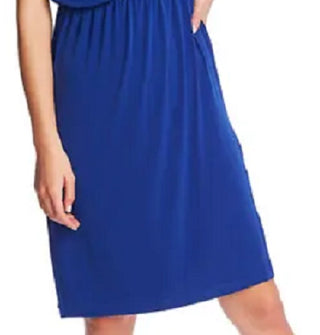 1.STATE Women's V-Neck Sheath Dress Blue