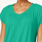 Camiseta feminina Bluson da coleção JM, verde, tamanho grande