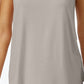JM Collection Regata feminina com decote redondo, marrom, tamanho médio