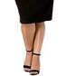 Vestido feminino R &amp; M Richards com ombros de fora e manga flare, preto, tamanho 20W