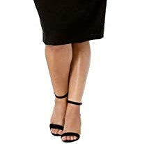 Vestido feminino R &amp; M Richards com ombros de fora e manga flare, preto, tamanho 20W