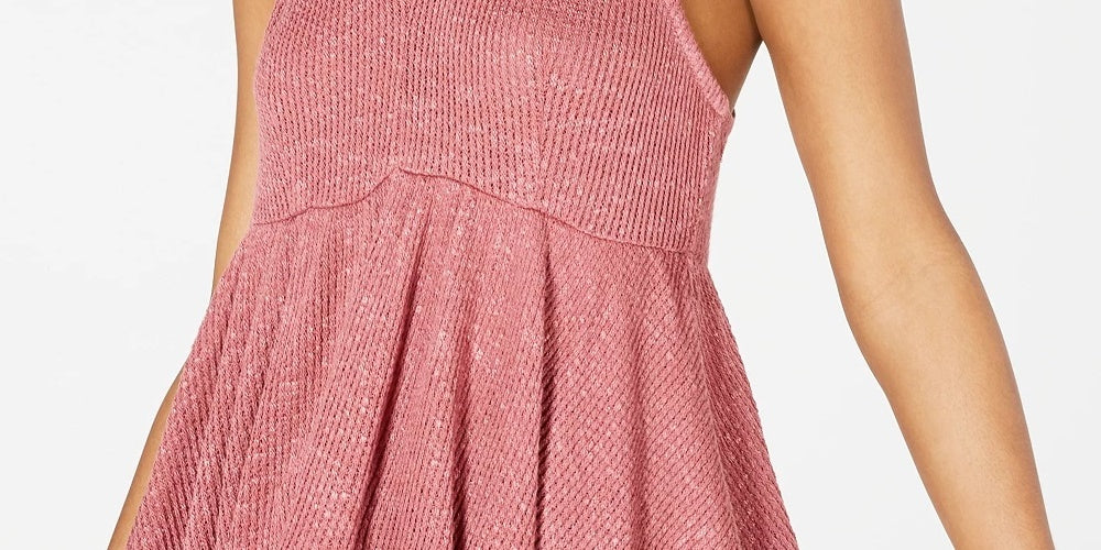 American Rag Junior's Textured Knit Racerback Tank Top Rosa Tamanho Médio