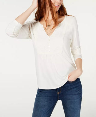 Top de renda American Rag Junior's branco tamanho X-G