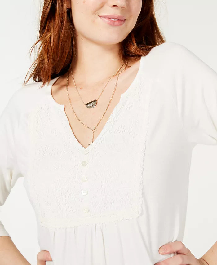 Top de renda American Rag Junior's branco tamanho X-G