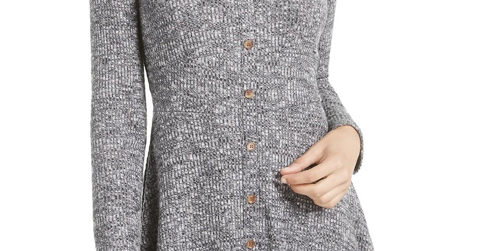 Vestido American Rag Junior's em malha canelada mesclada, ajuste e flare, vermelho - tamanho XX-S