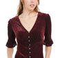 American Rag Juniors' Burnout Velvet Top Preto Tamanho Médio