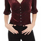 American Rag Juniors'' Burnout Velvet Top Vermelho Tamanho Médio
