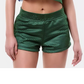 Top curto de rede arrastão com blocos de cores Brooklyn ARTISTIX feminino, verde, tamanho pequeno