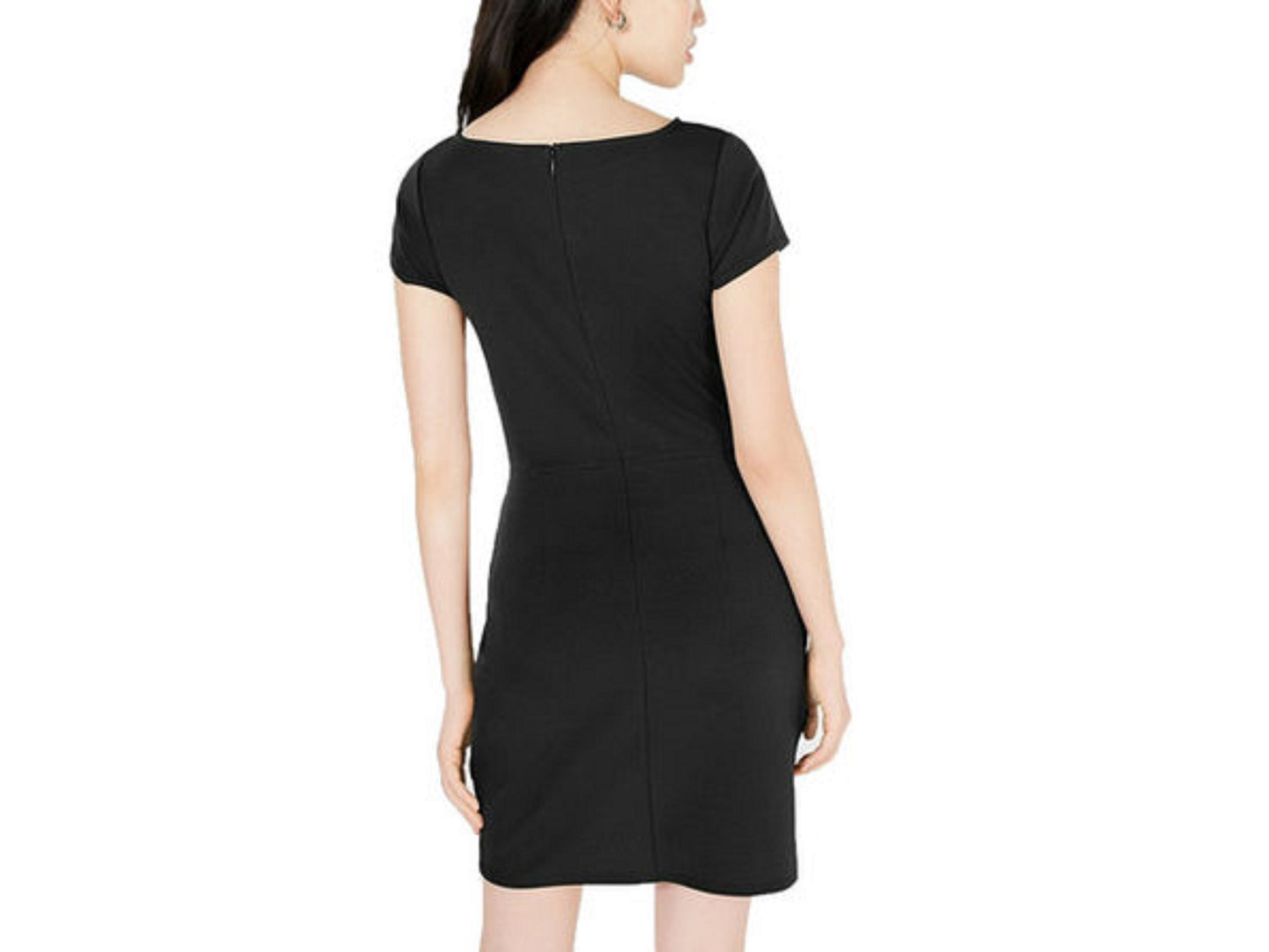 Vestido justo Planet Gold Juniors Gathered Preto Tamanho Médio