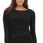 Vestido tonal-listrado feminino Tommy Hilfiger preto tamanho 12