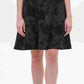Vestido feminino Tommy Hilfiger com estampa floral e flocado de veludo, preto, tamanho 12