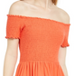 Vestido Planet Gold Junior Off Shoulder Laranja Tamanho X-G