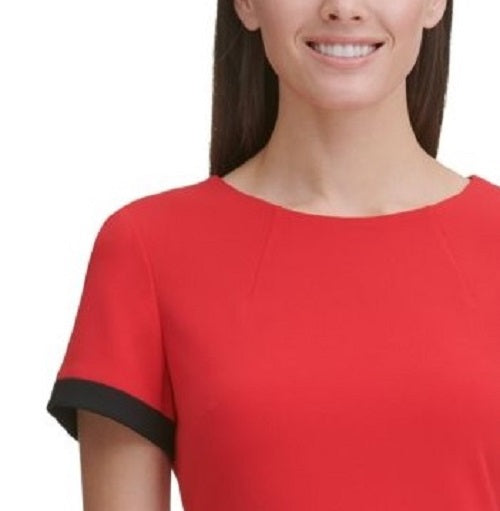 Vestido de malha trançada feminino Tommy Hilfiger vermelho tamanho 8