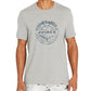 Camiseta masculina Avirex com estampa de globo, cinza, tamanho médio