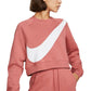 Moletom Nike Sportswear Logo Fleece Feminino Laranja Tamanho Médio