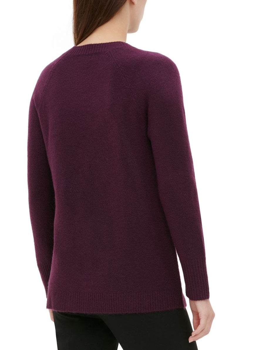 Suéter Calvin Klein Feminino Gola Redonda com Detalhe de Botão Roxo Tamanho X-G
