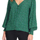 Blusa Sanctuary Feminina Noelle Smocked Cuff Verde Tamanho P