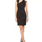 Vestido assimétrico Calvin Klein feminino preto tamanho 6