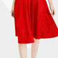 Vestido midi Calvin Klein feminino, ajuste e flare, vermelho, tamanho 4
