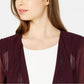 Calvin Klein Manga Ilusão Feminina com Strass Roxo Tamanho Grande