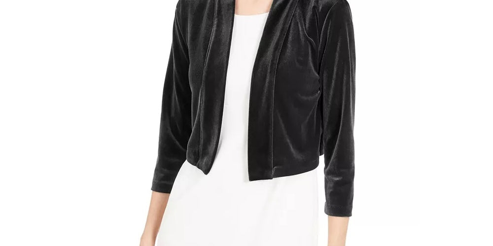 Calvin Klein Cardigan Feminino Manga Longa Aberto Jaqueta Formal Preta Tamanho Grande