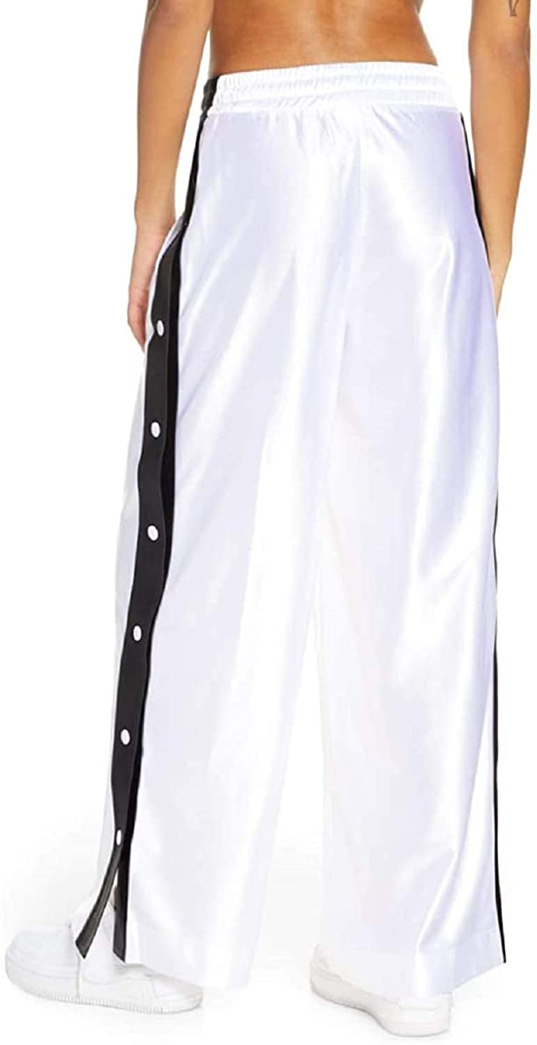 Calça Nike Sportswear Glam Dunk Snap Feminina Branca Tamanho Médio