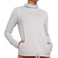 Camiseta Nike Yoga Funnel Neck Dri Fit Feminina Cinza Tamanho Médio