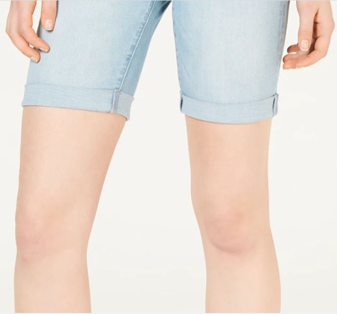 Bermuda infantil com punho rosa da Celebrity, tamanho 0, azul