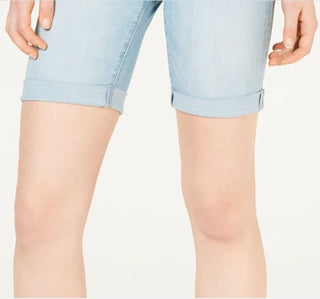 Celebrity Pink Junior's Cuffed Bermuda Shorts Blue Size 0