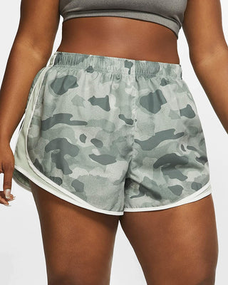 Shorts de corrida Nike Tempo Dri Fit feminino, cor carvão, tamanho 2X