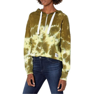 Calvin Klein Jeans Feminino High Tide Tie Dyed Cropped Hoodie Verde Tamanho P