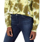 Calvin Klein Jeans Feminino High Tide Tie Dyed Cropped Hoodie Verde Tamanho P