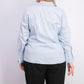 Camisa Calvin Klein Plus Size Feminina de Algodão com Gola Azul Tamanho 16W
