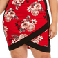 Vestido curto com manga curta e decote em V, estilo quase famoso, feminino, vermelho, tamanho 2X