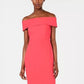 Vestido curto Calvin Klein feminino ombro a ombro vermelho tamanho 12P