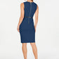 Vestido Calvin Klein Feminino Gola V Cinto Azul Tamanho 12 Petite