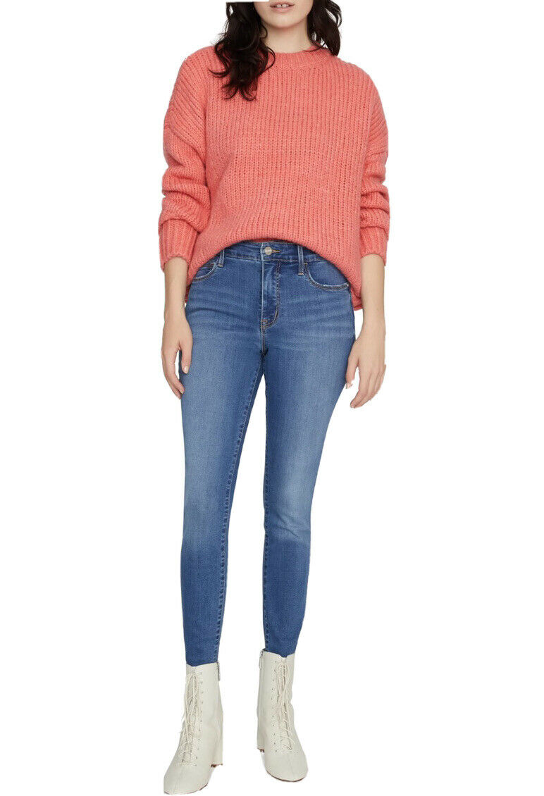 Sanctuary Feminino Telluride Pulôver de Malha com Gola Redonda Laranja Tamanho P