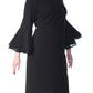 Vestido Calvin Klein Feminino Manga Sino Renda Preto Tamanho Pequeno